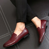 Niulatu Men's Shoes Luxury Brand Classic Fashion Formal Wedding Dress Shoes Men's Oxford Shoes Zapatos Hombre Woven Leather Shoes 2 DJSE