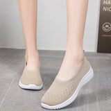 Niulatu 2025Women Shoes Knitting Sock Sneakers Women Spring Summer Slip On Flat Shoes Women Loafers Flats Walking shoes Female DJSE