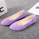 Niulatu Women Flat Shoes Trend Simple Sweet Classic Candy Colors New Autumn Summer Casual Flock Flats Boat Cute Girls Flats Office Shoes DJSE