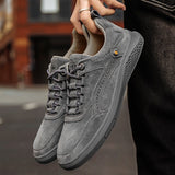 Niulatu Sale Men Shoes fashion Genuine Leather Loafers Breathable Autumn lace up comfortable Casual Shoes Outdoor Men Sneakers shoes DJSE