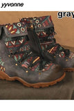 Niulatu New Women's Shoes Fashion Women Boots Ankle Boots Female Boots Ladies Shoes Lace-up Plus Size 43 Botas Mujer Women DJSE