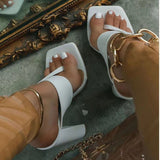 Niulatu Summer New Fashion Apricot Sandals Women Mules High Heels Slippers Sandals Sexy Square Open-toed Heel High Shoes DJSE