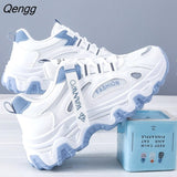 Niulatu Women Sports Shoes Fashion Women's Sneakers 2025 Lace-Up Shoes Hollow Breathable Mesh Vulcanized Shoes Female Leisure Shoes DJSE