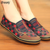 Niulatu Women Flats Shoes Autumn Retro Female Sneakers Old Beijing Cloth Shoes Mujer Slip-On Breathable Lazy Mom Shoes Zapatillas Mujer DJSE