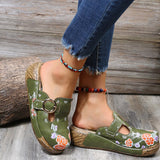 Niulatu For Women Buckle Design Fashion Comfy Casual Chunky Sandal Bohemia Platform Wedges Shoes Woman 2025 Brand New DJSE