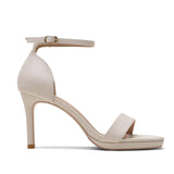 Niulatu Women Wedding Shoes 8cm High Heels Simplicity Basic Sandals Apricot Black Heels leather Pumps Lady AD1188 DJSE