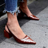Niulatu Women's 2025 Summer New Ladies Pointed Toe High Heels Retro Ladies Sandals Fashion Roman Style Women Shoes Trend DJSE