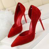 Niulatu Shoes Suede Woman Pumps Ladies Stiletto Women Shoes Red Pink Black Wedding Shoes High Heels 2025 Women Basic Pump Shoes DJSE
