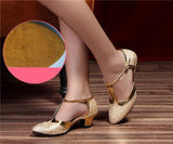 Niulatu New Modern Dance Shoes Women Ladies Closed Toe Tango Shoes Standard Waltz Ballroom Dancing Heels Indoor Suede Sole DJSE