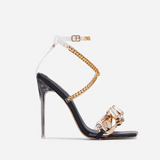 Niulatu New Style Women's High Heels Luxury Crystal Slingback High Heels Summer Shoes Comfortable High Heel Party Wedding Shoes DJSE