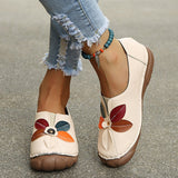 Niulatu Women's Shoes 2025 Fashion Plus Size Flowers Retro Loafers Women Non Slip Casual Shoes Women Flats Vintage Shoes Zapatos Mujer DJSE
