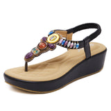 Niulatu New National Summer Sandals Women'S Bohemia Diamond Shoes Women Summer Shoes With Large Size Women's Sandals DJSE