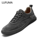 Niulatu Men Shoes fashion Genuine Leather Casual Shoes Breathable Autumn lace up comfortable Loafers Outdoor Oxfords Men Sneakers shoes DJSE