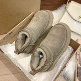 Niulatu Wool Comprehensive Anti-skid Snow Boots Women's Mini Short Boots Warm Winter Thickened Women's Shoes Botas Mujer DJSE