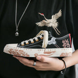 Niulatu Men Canvas Sneakers Lovers Comfortable Shoes Flats Casual Women White Black Walking Shoes Chinese Style Vulcanized shoes DJSE
