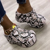 Niulatu New Woman leopard Shoes Hole Slippers High Heel Sandals Fashion Outdoor Beach Shoes Zapatos Mujer womens platform heels DJSE