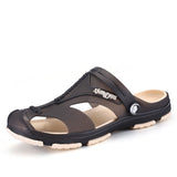 Niulatu Summer Men's Slippers Clogs Slip-On Garden Shoes Breathable Man Sandals Plus Size Male Beach Shoes Flip Flops Quick Dry DJSE