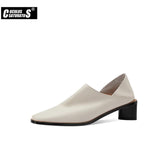 Niulatu Women Shoes Thick Heel Square Head Classic Female Shoes New Shallow Mouth Lady Single Shoes Causal Dress Shoes DJSE