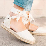 Niulatu New Arrival Genuine T-strap Flat With Open Sapatos Mulher Sandalias Mujer Womens Espadrilles Shoes DJSE