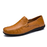 Niulatu Italian Mens Shoes Casual Luxury Brand Summer Men Loafers Genuine Leather Moccasins Comfy Breathable Slip On Boat Shoes DJSE