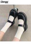 Niulatu Women's Shoes Platform Autumn Oxfords Female Footwear Clogs Fall Retro Leather Dress Summer Fabric Mary Janes Basic Rome Rubber DJSE