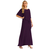 Niulatu Chiffon Plus Size Mother of The Bride Dresses Formal Prom Gown Ruffle HZ1007