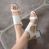 Niulatu 36-43 Women Shoes 2025 Summer New Fashion Open Toe Modern Roma Sandals Med Trick Heels Black White Yellow Footwear DJSE