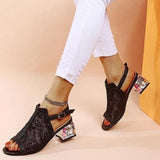 Niulatu Women Summer Fashion Mid Heels Peep Toe Shoes for Women Glitter Sandals Ladies Buckle Strap Bling Rhinestone Sandals DJSE