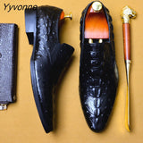 Niulatu Leather Black Mens Shoes Oxford Office Shoes For Men Luxury Dress Shoes Slipon Wedding Shoes For Men DJSE