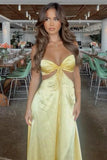 Sexy Pink Sweetheart Cutouts Long Party HZ0308