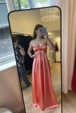 Sexy Pink Sweetheart Cutouts Long Party HZ0308