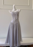 Niulatu Purple Sequins Tulle Beaded Tassel Prom Dress A Line Evening Dress HZ1007