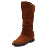 Niulatu Boots Women Winter Shoes Casual Woman High Boots Black Red Soft Comfortable Female Footwear Black Boots DJSE