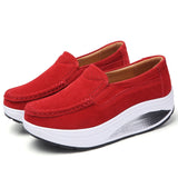 Niulatu Women Shoes Spring Autumn Flat Platform Shoes Ladies Thick Bottom Wedge Loafers Slip on Casual Moccasins Creepers DJSE