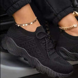 Niulatu Shoes 2025 Fashion Breathable Lace Up Platform Women vulcanize Shoes Summer Flat Mesh Sports Shoes Woman Running Shoes DJSE