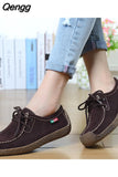 Niulatu Women Flats Comfortable Summer Loafers Women Shoes Breathable leather Sneakers Fashion Black Soft Casual Shoes Female 2025 DJSE