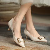 Niulatu Ol Office Lady Shoes Pointed Toe Pumps Women Dress Shoes Yellow High Heels Thin Heeled Ladies Shoes zapatos mujer 9067N DJSE