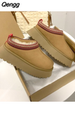 Niulatu Women's Slippers Winter Plush Warm Shoes Unisex Indoor Outdoor Flip Flops Casual Shoes Zapatos De Mujer DJSE