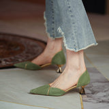 Niulatu Slip on Women Shoes Square Med Heels Spring Autumn Concise Pointed Toe Ladies Pumps Size DJSE