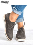 Niulatu Women Oxfords Cut-Outs Lace Up Brogue Shoes Flat Platform England Ladies Non-slip Shoes Breathable Casual Female Low Footwear DJSE