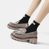 Niulatu women's loafers Retro Shoes Women's Autumn Comfortable Thick Bottom Oxford Loafers Casual Boat Shoes Lolita Shoes 2025 DJSE