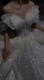 Niulatu Ball Gown Strapless Beaded Sequin Prom Dress Wedding Dress with Butterfly HZ0113