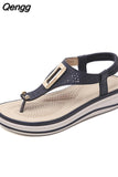 Niulatu Woman Retro Sandals Women Flip Flops Female Hook Loop Thong Beach Shoes Casual Flat Ladies Sewing Outside Sandals Summer DJSE