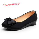 Niulatu Women Ballet Shoes Women Wedges Shoes for Office Work Oversize Boat Shoes Cloth Sweet Loafers Women's Pregnant Wedges Shoes DJSE