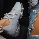 Niulatu Women Breathable Mesh Sneaker 2025 Woman Lace Up Vulcanized Ladies Comfortable Women's Casual Flat Female Tennis Shoes Plus Size DJSE