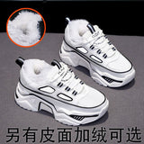 Niulatu Women Sneakers White Black Designer Shoes Woman Autumn Winter Chunky Sneakers Fashion Light Dad Shoes Ladies Platform Footwear DJSE