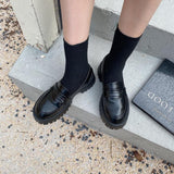 Niulatu Toe Street Style Chunky Heel Platform Women Loafers Shoes Black Punk Y2K Designer High Heel Women Pumps 1116 DJSE