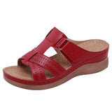 Niulatu Women Shoes Summer Premium Orthopedic Female Platform Wedges Open Toe Sandals Retro Anti-slip Leather Casual Fashion Shoes DJSE