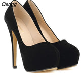 Niulatu women pumps flock 14cm high heels women shoes Pointed Toe Thin Heels valentine Wedding Dress Shoes luxury designer DJSE