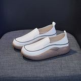 Niulatu White Loafers Women Trend Slip on Flat Casual Shoes for Women's Sneakers Fashion Platform Shoes Zapatillas Deporte DJSE